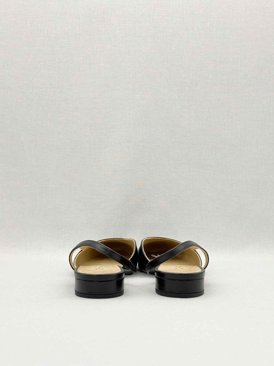 Pre-loved CHANEL Black Cap Toe Size EU 38.5 Slingbacks at Reems Closet