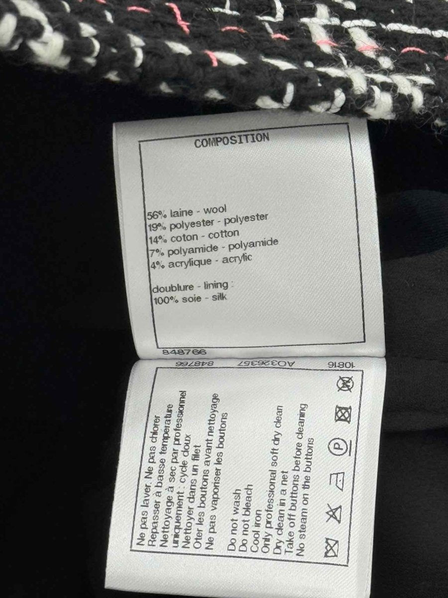 Pre - loved CHANEL Black Multicolor Tweed Size US 4 Jacket at Reems Closet