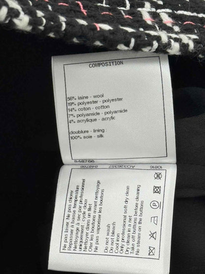 Pre - loved CHANEL Black Multicolor Tweed Size US 4 Jacket at Reems Closet