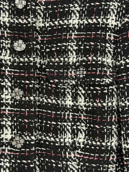 Pre - loved CHANEL Black Multicolor Tweed Size US 4 Jacket at Reems Closet