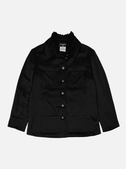 Pre - loved CHANEL Black Pocket Detail Jacket from Reems Closet