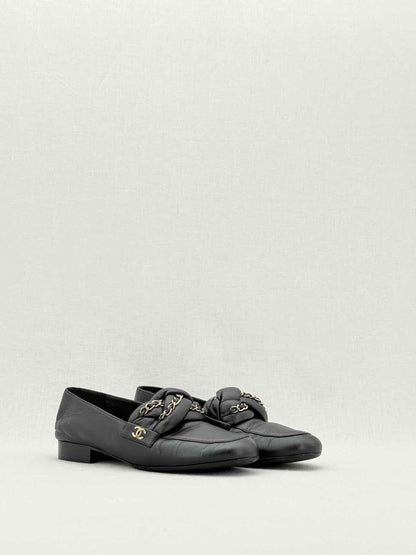 Pre - loved CHANEL Black Size EU 36 Loafers at Reems Closet