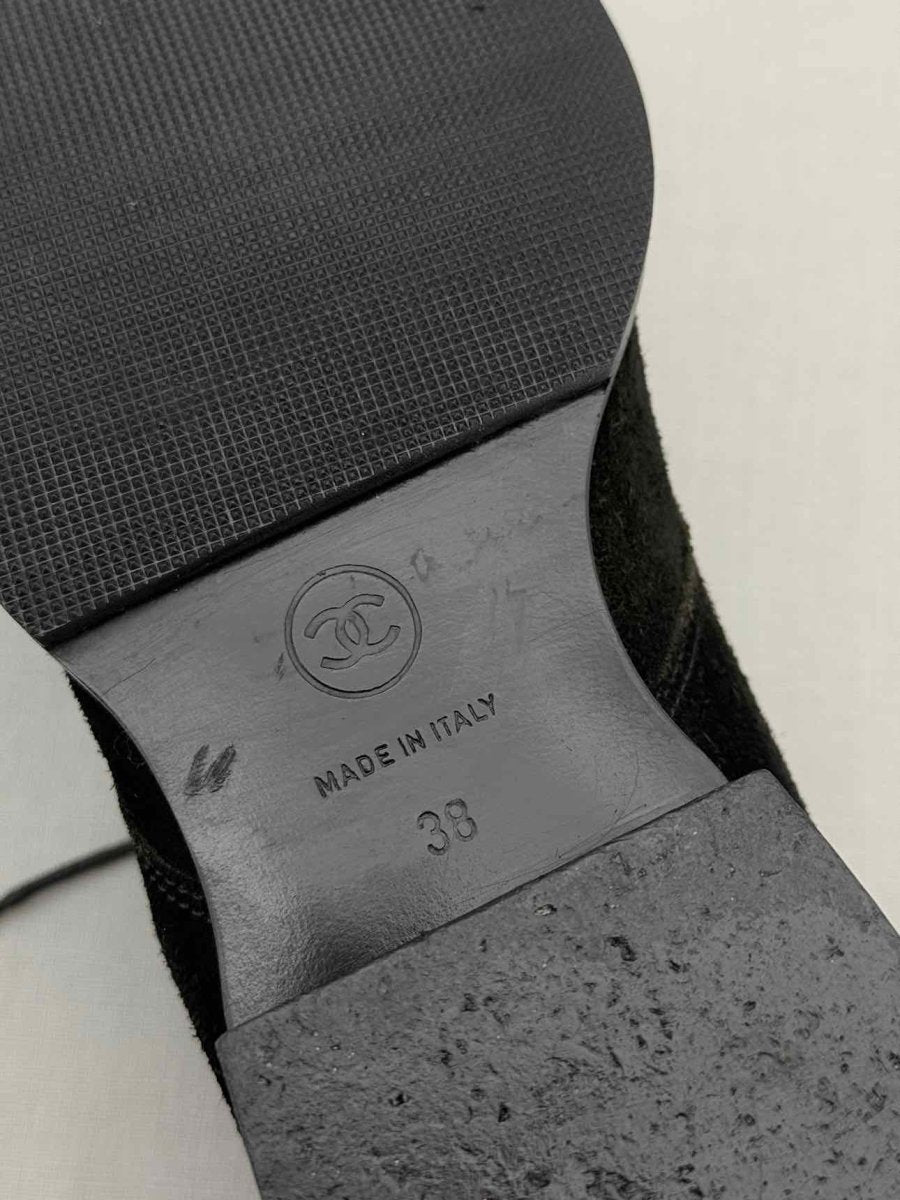 Pre - loved CHANEL Black Size EU 38 Ankle Boots at Reems Closet