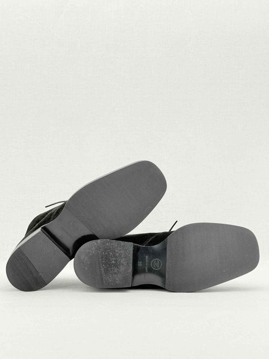Pre - loved CHANEL Black Size EU 38 Ankle Boots at Reems Closet