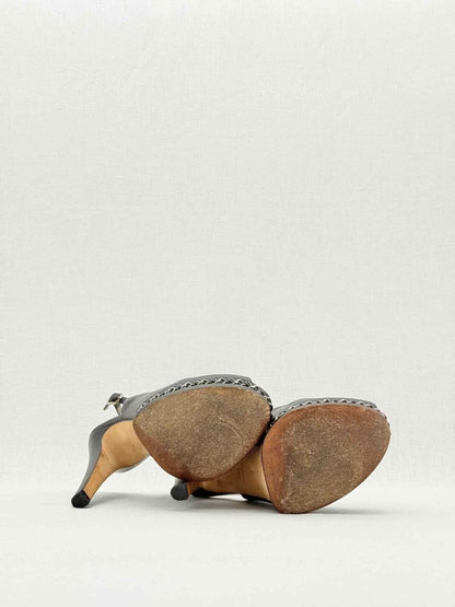 Pre - loved CHANEL Black Size EU 38 Slingbacks at Reems Closet