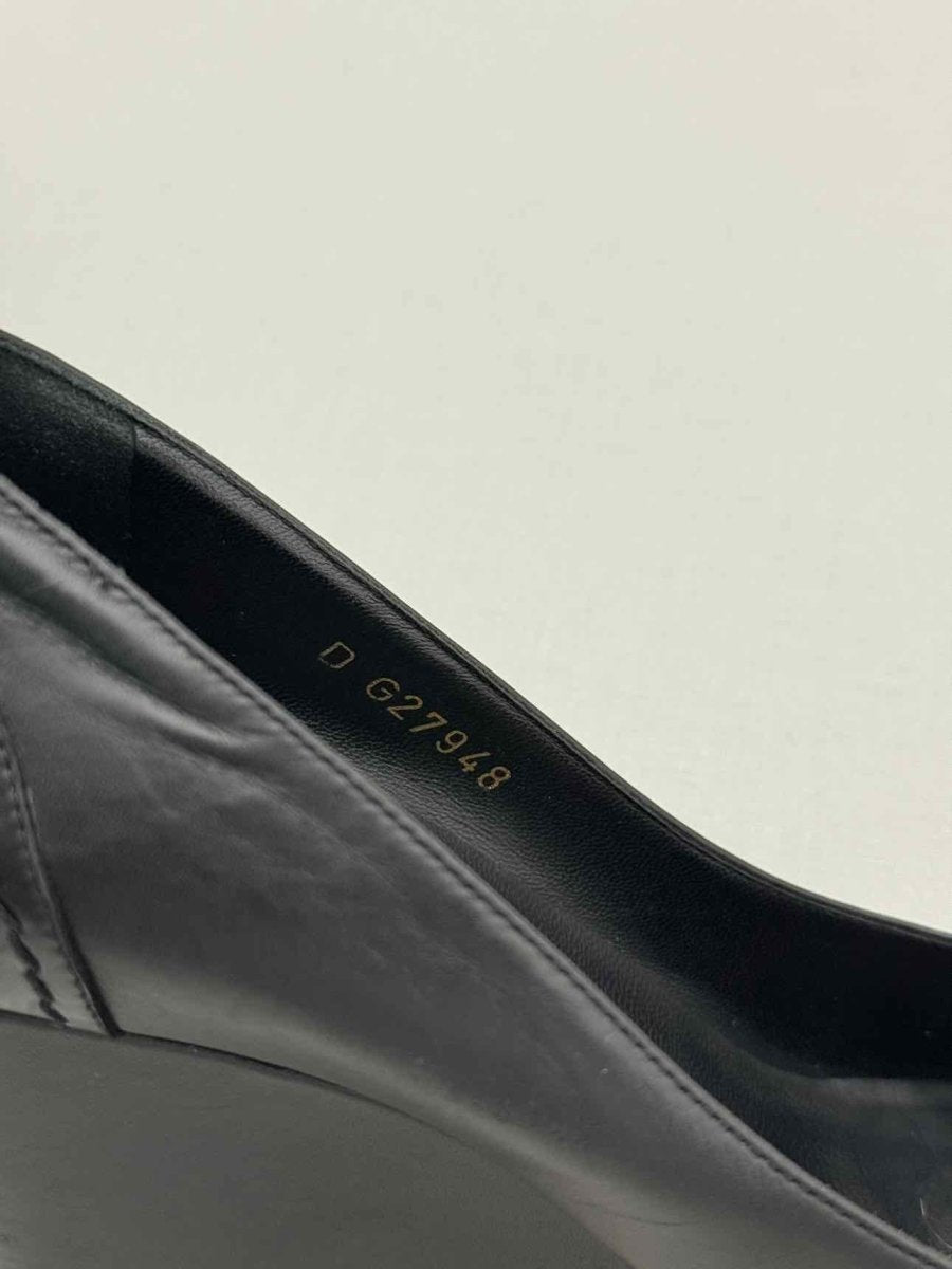 Pre - loved CHANEL Black Size EU 38 Wedges at Reems Closet