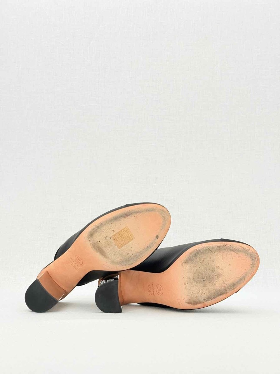 Pre - loved CHANEL Black Size EU 38.5 Mules at Reems Closet
