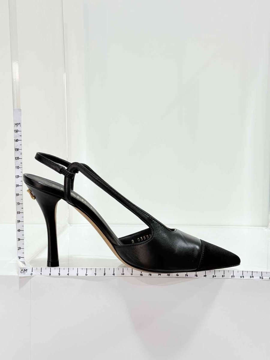 Pre - loved CHANEL Black Size EU 38.5 Slingbacks at Reems Closet
