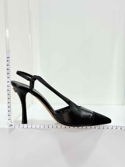 Pre - loved CHANEL Black Size EU 38.5 Slingbacks at Reems Closet