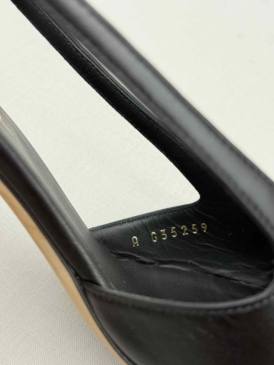 Pre - loved CHANEL Black Size EU 38.5 Slingbacks at Reems Closet