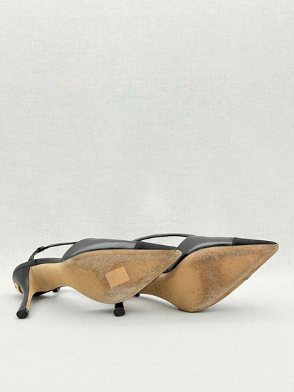 Pre - loved CHANEL Black Size EU 38.5 Slingbacks at Reems Closet