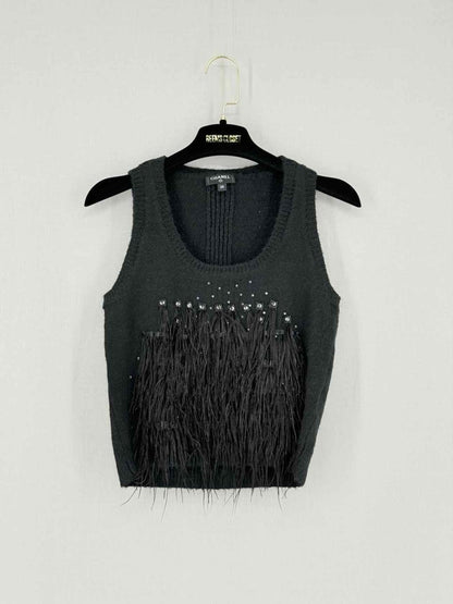 Pre - loved CHANEL Black Size US 0 Tank Top at Reems Closet