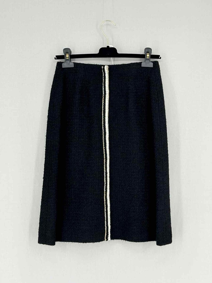 Pre - loved CHANEL Black Size US 4 Knee Length Skirt at Reems Closet