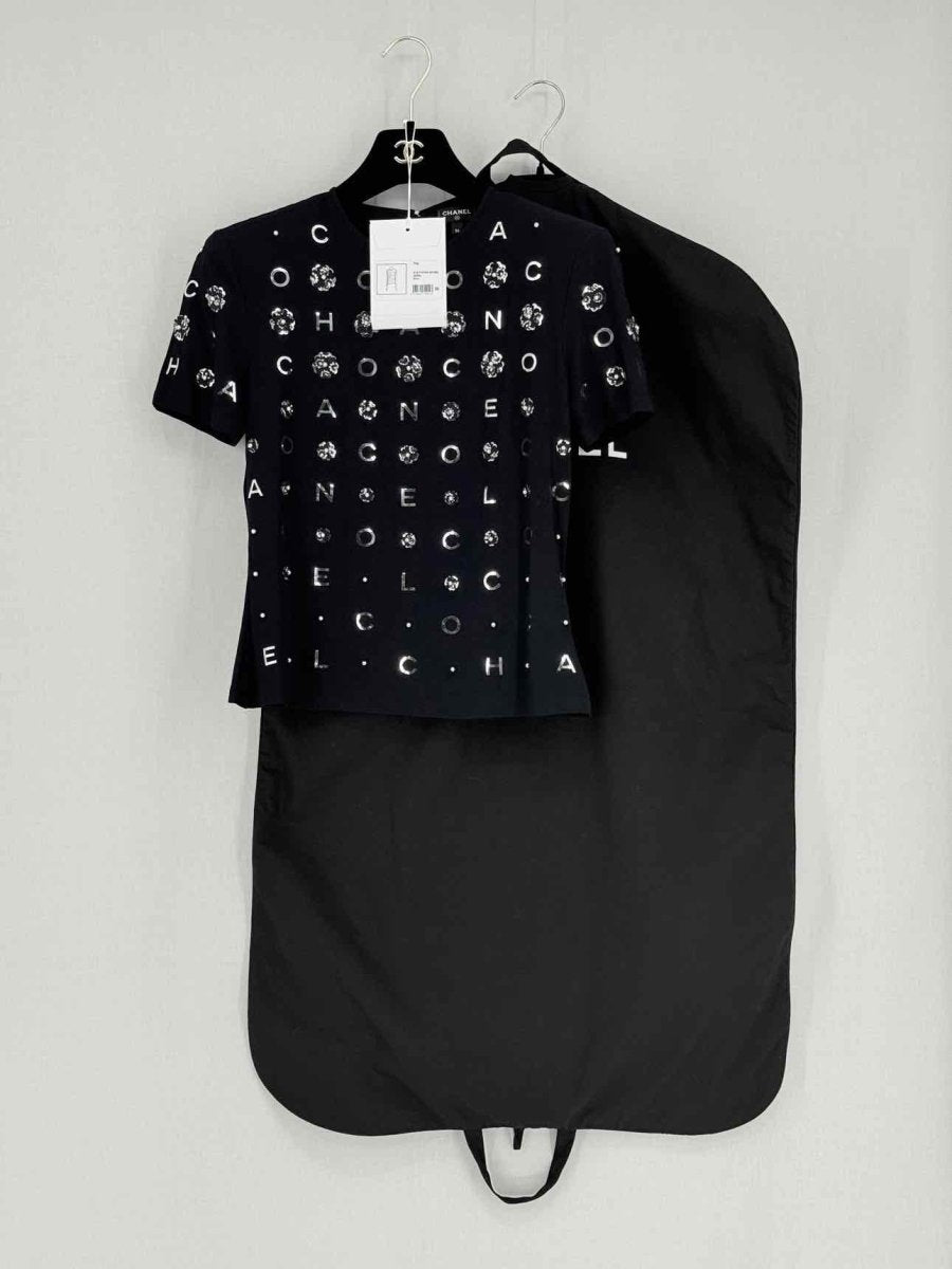 Pre - loved CHANEL Black Size US 4 T-shirt at Reems Closet