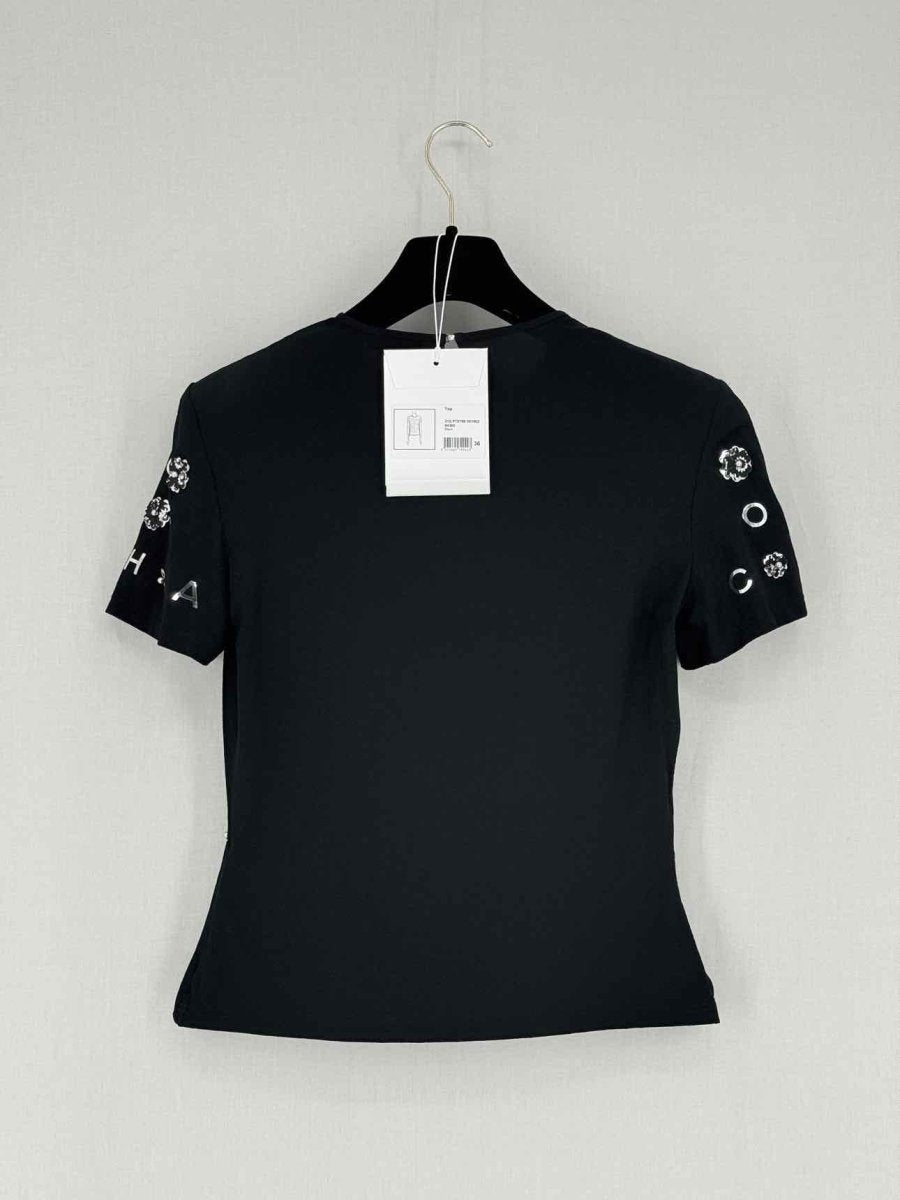 Pre - loved CHANEL Black Size US 4 T-shirt at Reems Closet