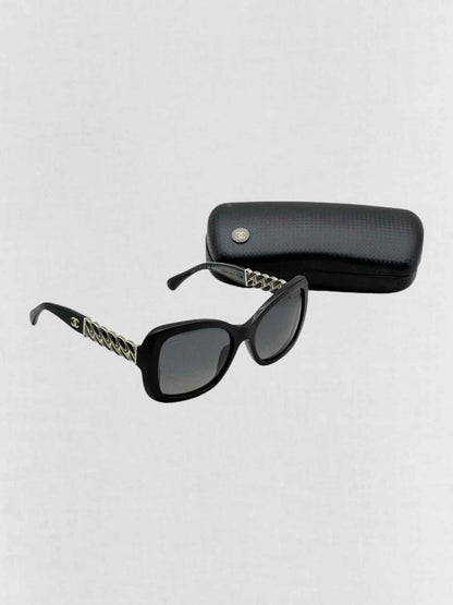 Pre - loved CHANEL Black Sunglasses at Reems Closet