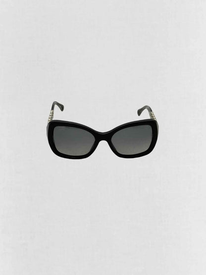 Pre - loved CHANEL Black Sunglasses at Reems Closet