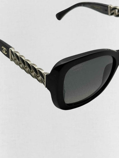 Pre - loved CHANEL Black Sunglasses at Reems Closet