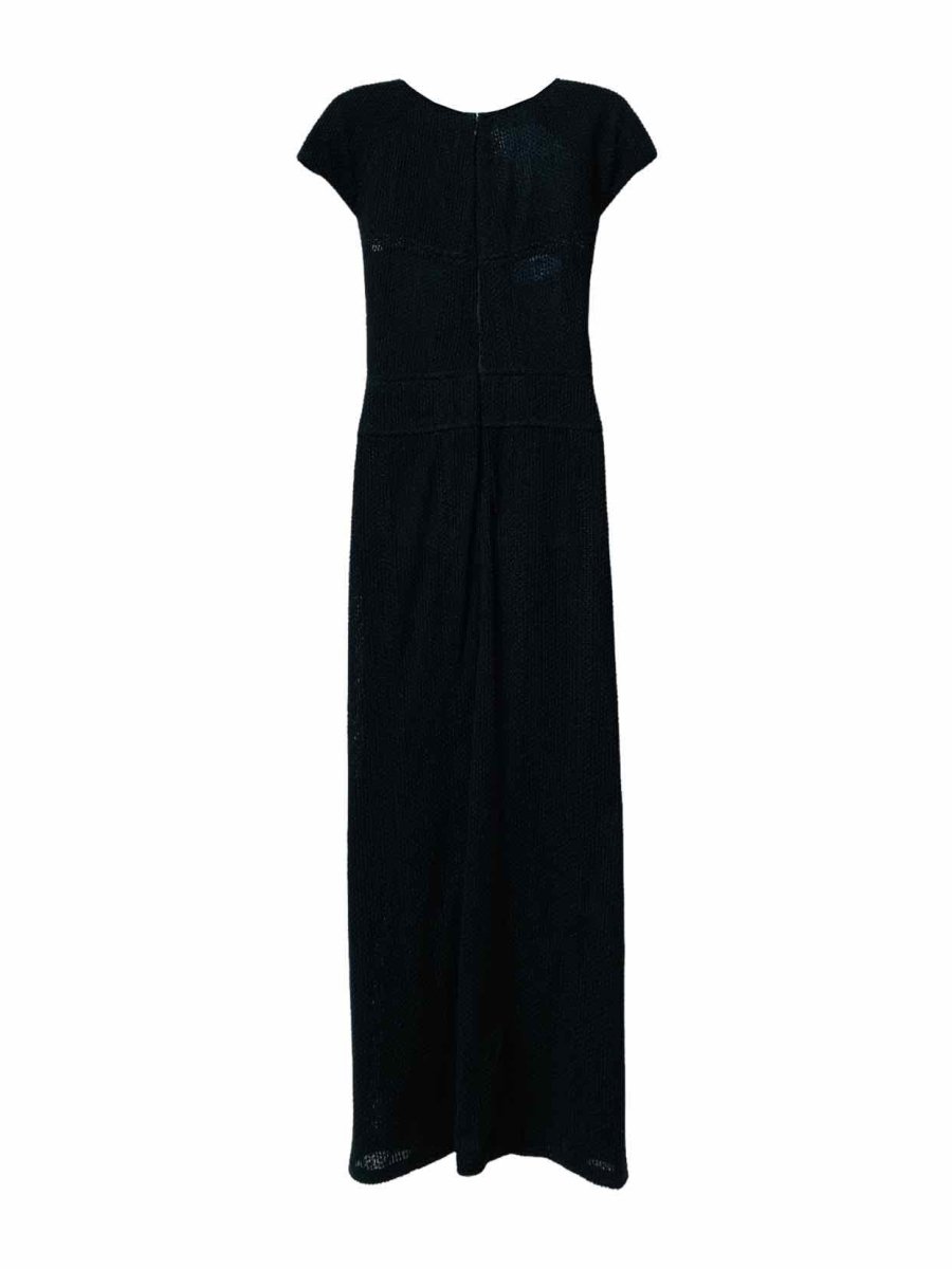 Pre-loved CHANEL Black Textured Long Dress from Reems Closet