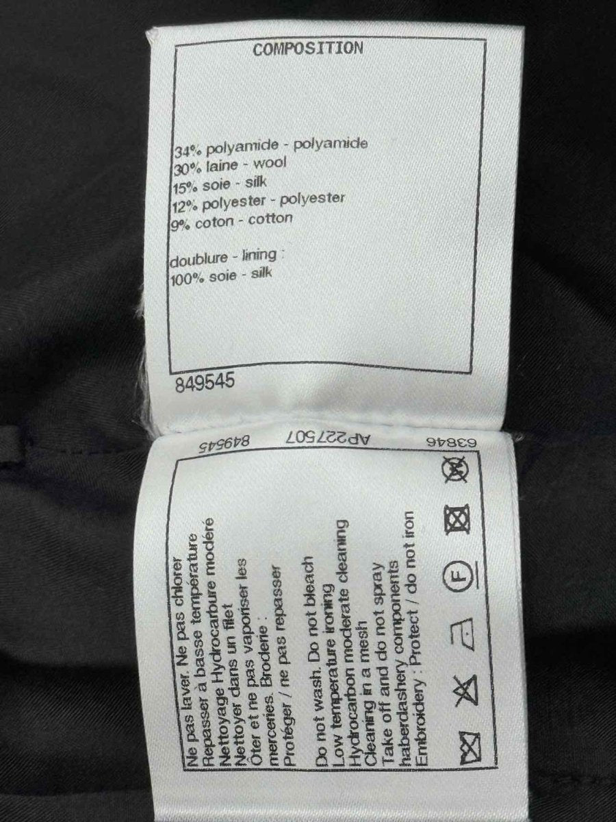 Pre - loved CHANEL Black Tweed Size US 6 Mini Skirt at Reems Closet