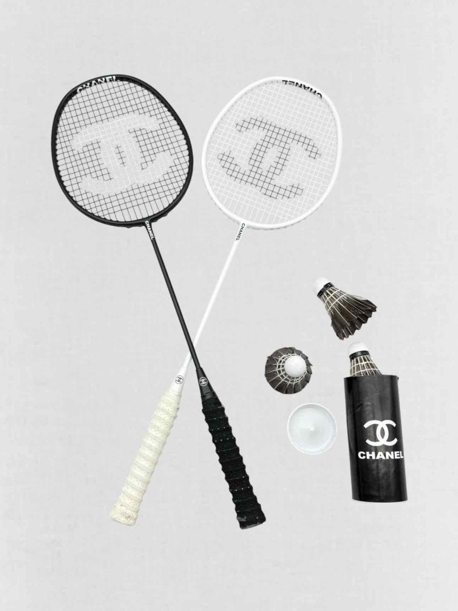 Pre - loved CHANEL Black & White Badminton Sets at Reems Closet