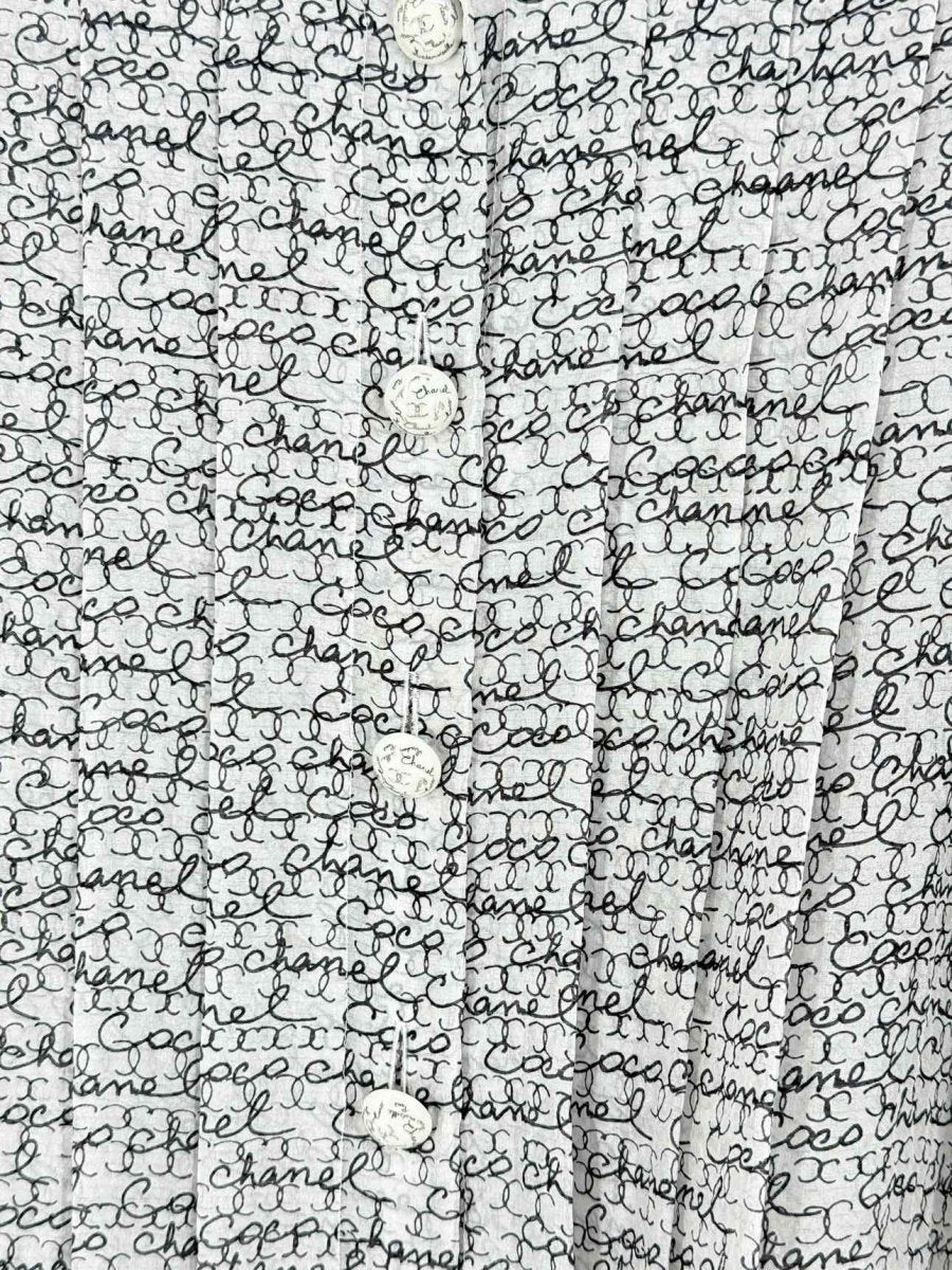 Pre - loved CHANEL Black & White Print Size US 8 Shirt at Reems Closet