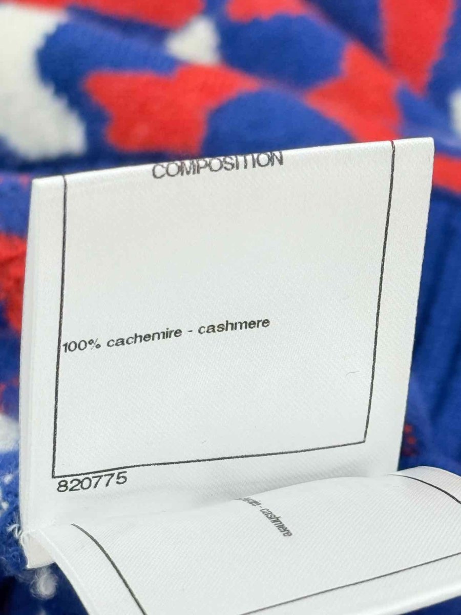 Pre - loved CHANEL Blue Multicolor Size US 14 Jumper at Reems Closet