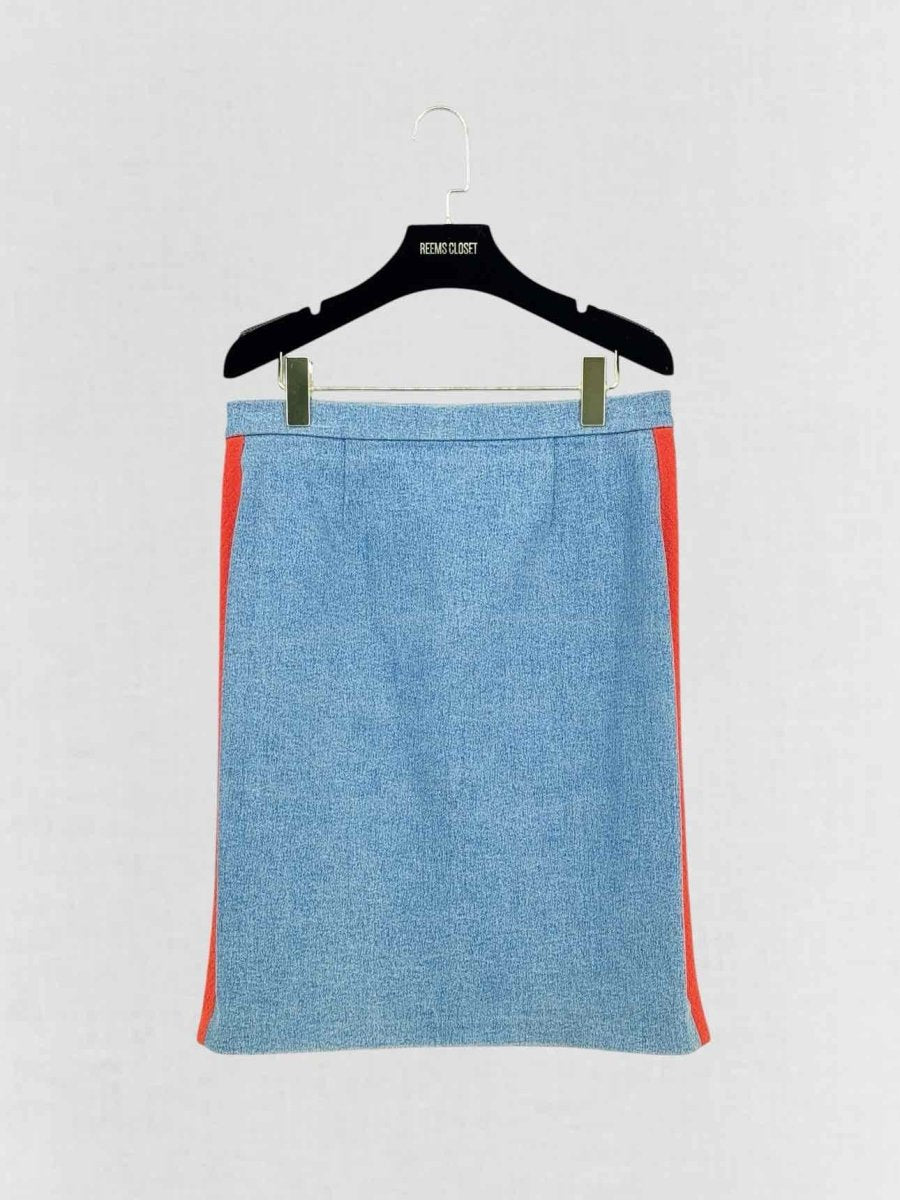 Pre - loved CHANEL BOUTIQUE Orange & Blue Size US 10 Outfit Set at Reems Closet