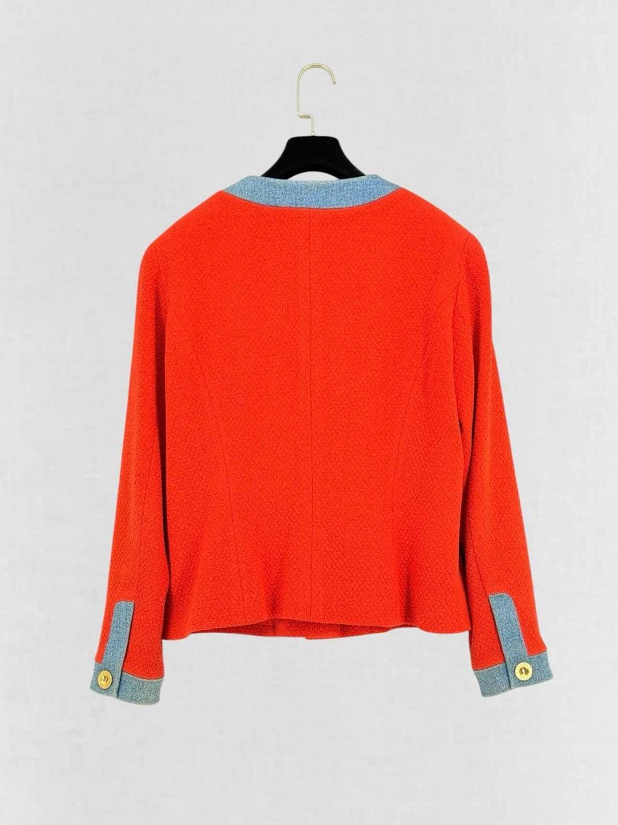Pre - loved CHANEL BOUTIQUE Orange & Blue Size US 10 Outfit Set at Reems Closet