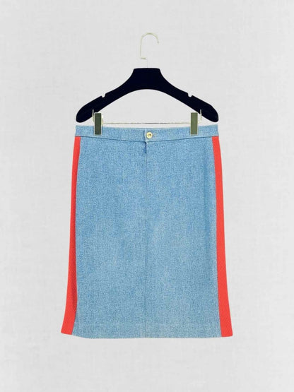 Pre - loved CHANEL BOUTIQUE Orange & Blue Size US 10 Outfit Set at Reems Closet