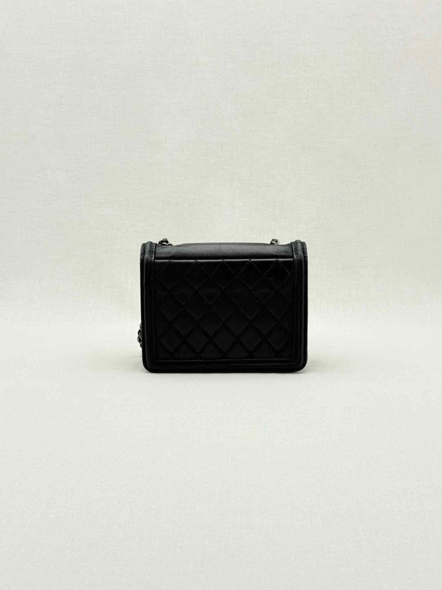 Pre - loved CHANEL Boy Brick Black Crossbody at Reems Closet