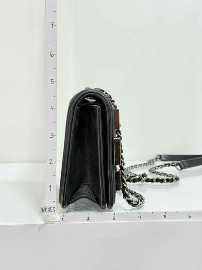 Pre - loved CHANEL Boy Brick Black Crossbody at Reems Closet