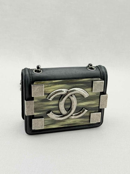 Pre - loved CHANEL Boy Brick Black Crossbody at Reems Closet