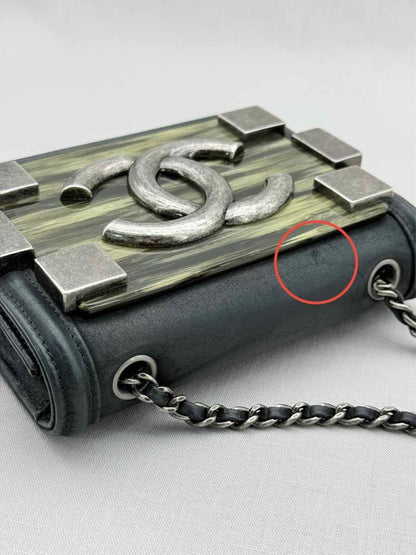 Pre - loved CHANEL Boy Brick Black Crossbody at Reems Closet