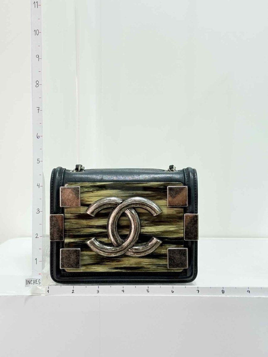 Pre - loved CHANEL Boy Brick Black Crossbody at Reems Closet