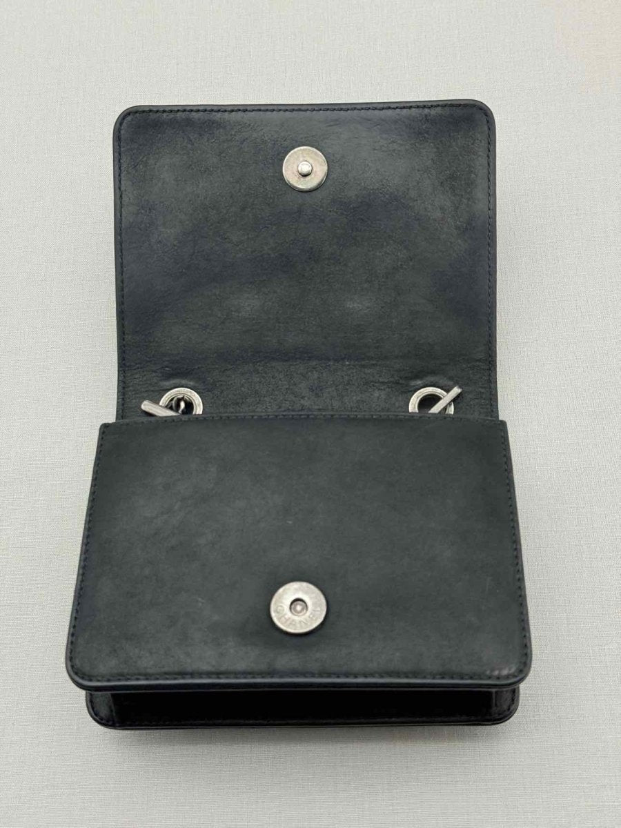 Pre - loved CHANEL Boy Brick Black Crossbody at Reems Closet