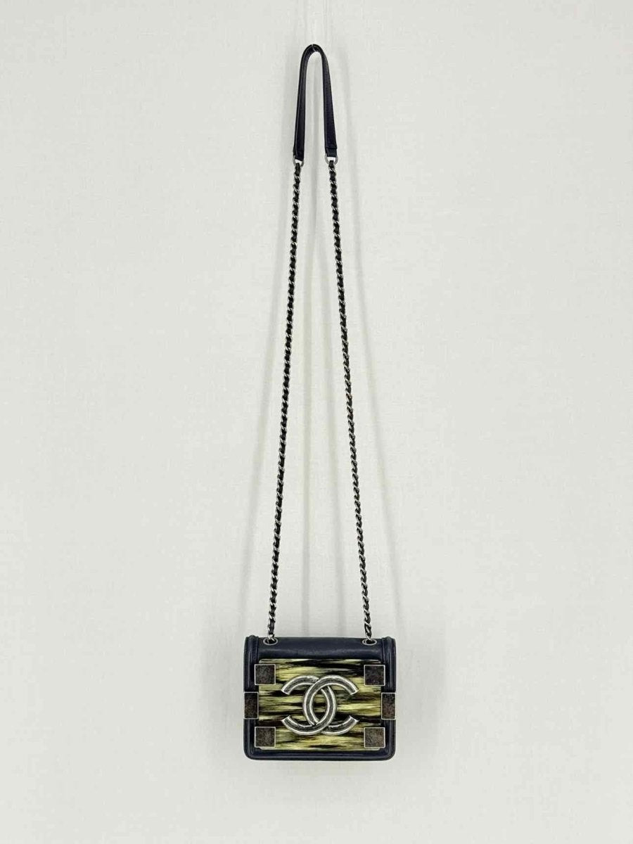 Pre - loved CHANEL Boy Brick Black Crossbody at Reems Closet