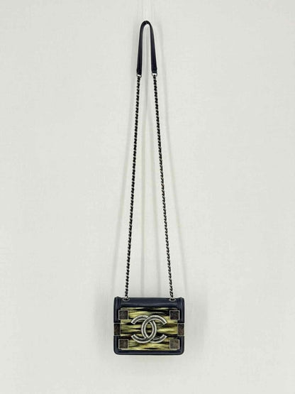 Pre - loved CHANEL Boy Brick Black Crossbody at Reems Closet