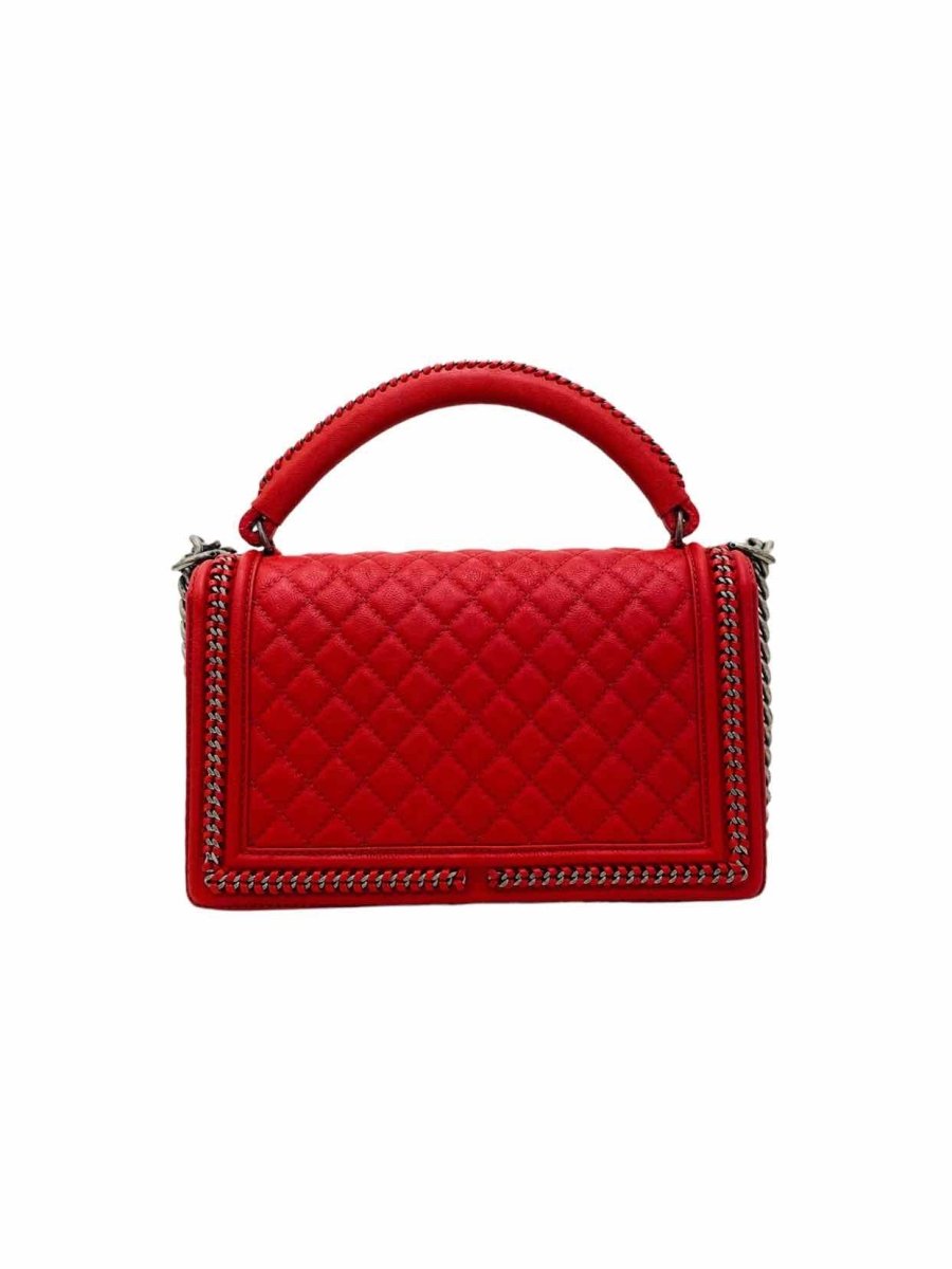 CHANEL Boy Flap Red Shoulder Bag Reems Closet