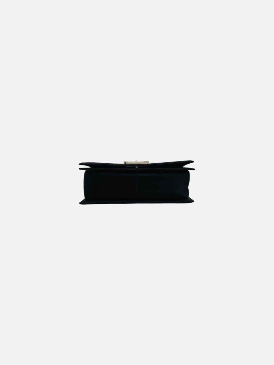 Pre - loved CHANEL Boy Pearl Black Shoulder Bag at Reems Closet