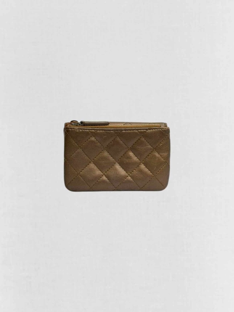 Pre - loved CHANEL Bronze Compact Wallet at Reems Closet