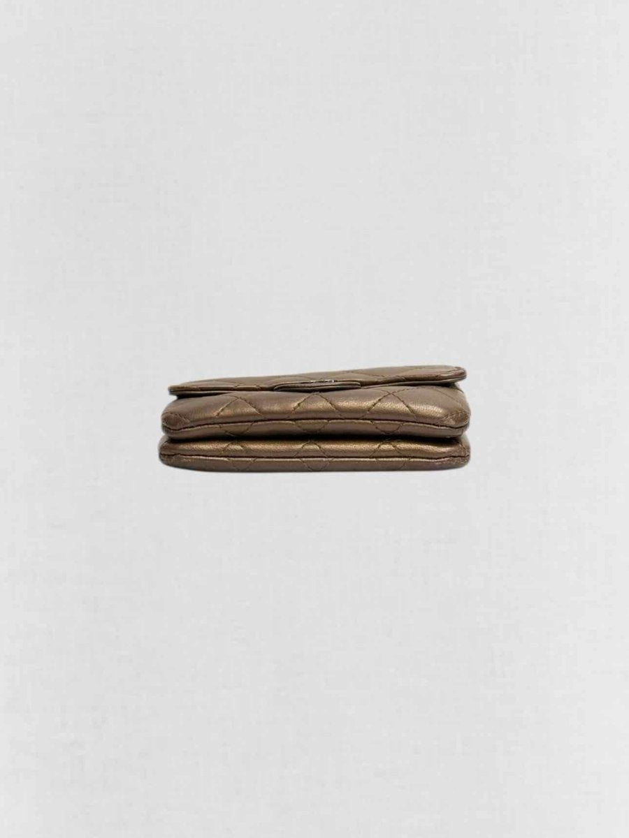 Pre - loved CHANEL Bronze Compact Wallet at Reems Closet