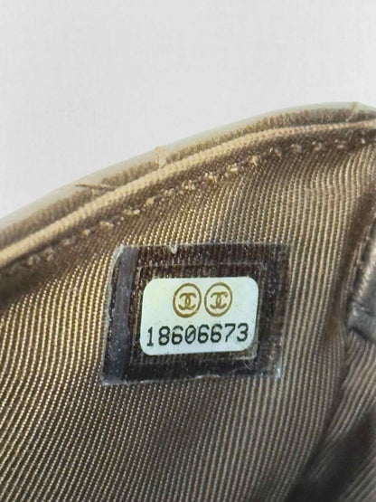 Pre - loved CHANEL Bronze Compact Wallet at Reems Closet