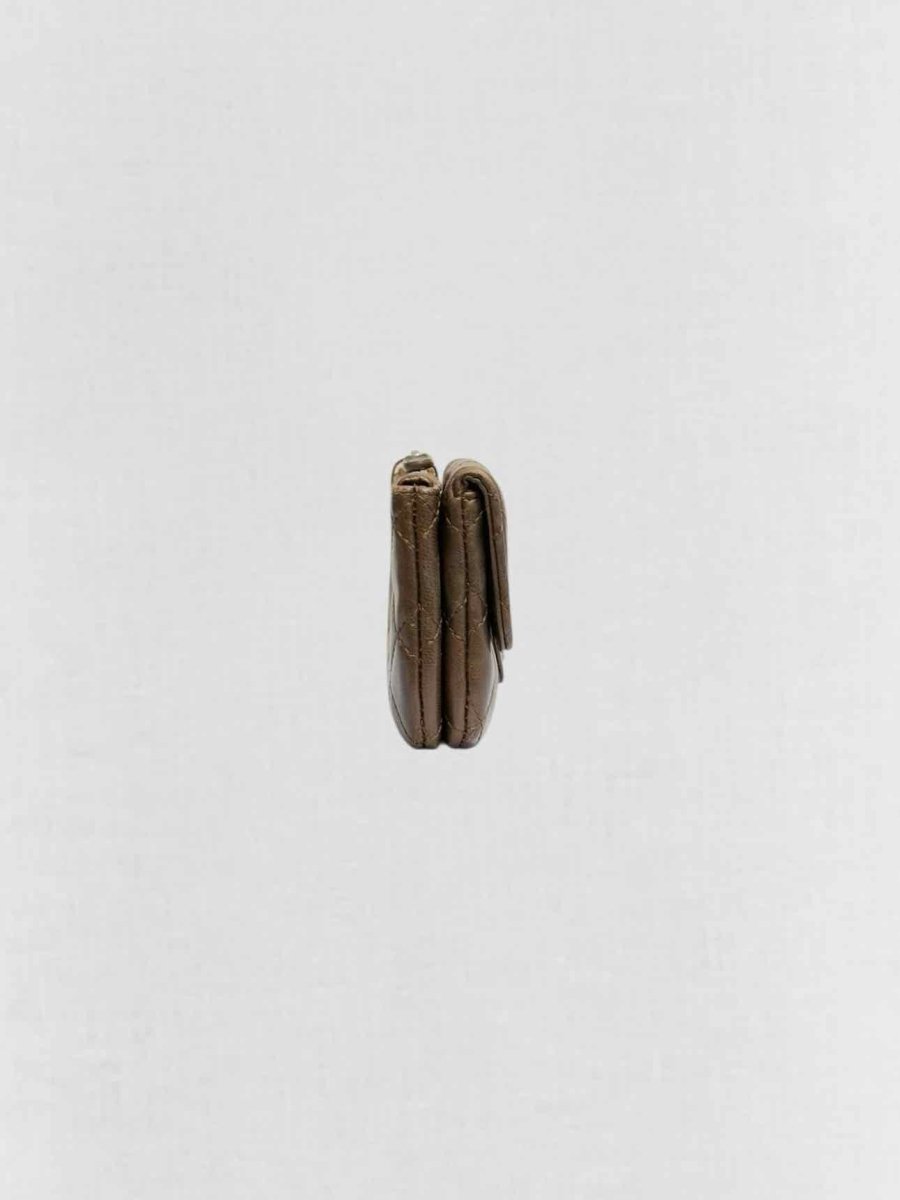 Pre - loved CHANEL Bronze Compact Wallet at Reems Closet