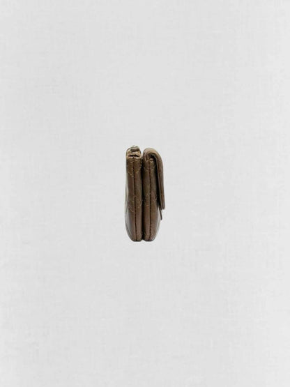 Pre - loved CHANEL Bronze Compact Wallet at Reems Closet