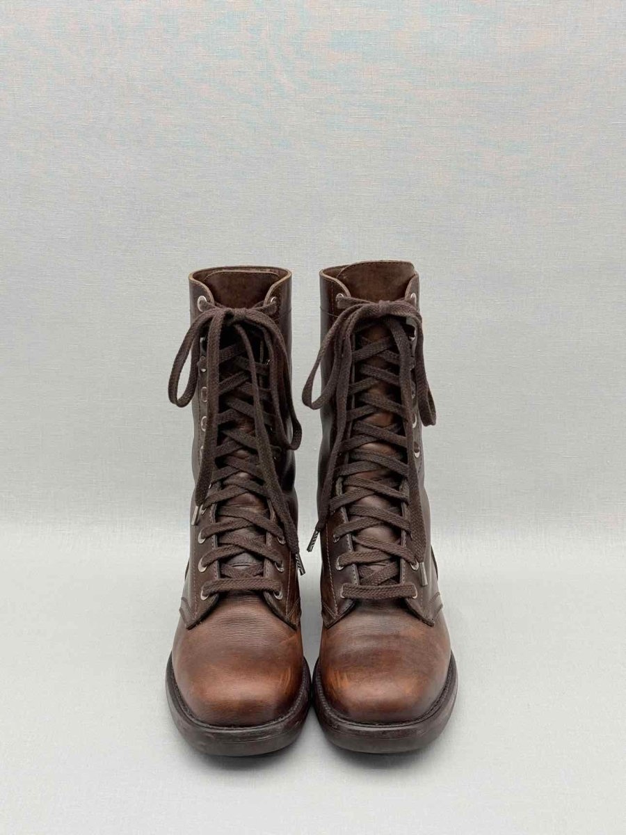 Pre - loved CHANEL Brown Size EU 38.5 Ankle Boots at Reems Closet