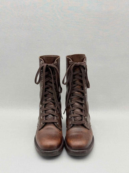 Pre - loved CHANEL Brown Size EU 38.5 Ankle Boots at Reems Closet