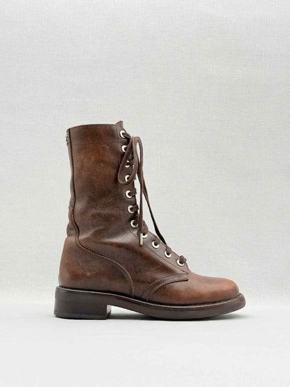 Pre - loved CHANEL Brown Size EU 38.5 Ankle Boots at Reems Closet