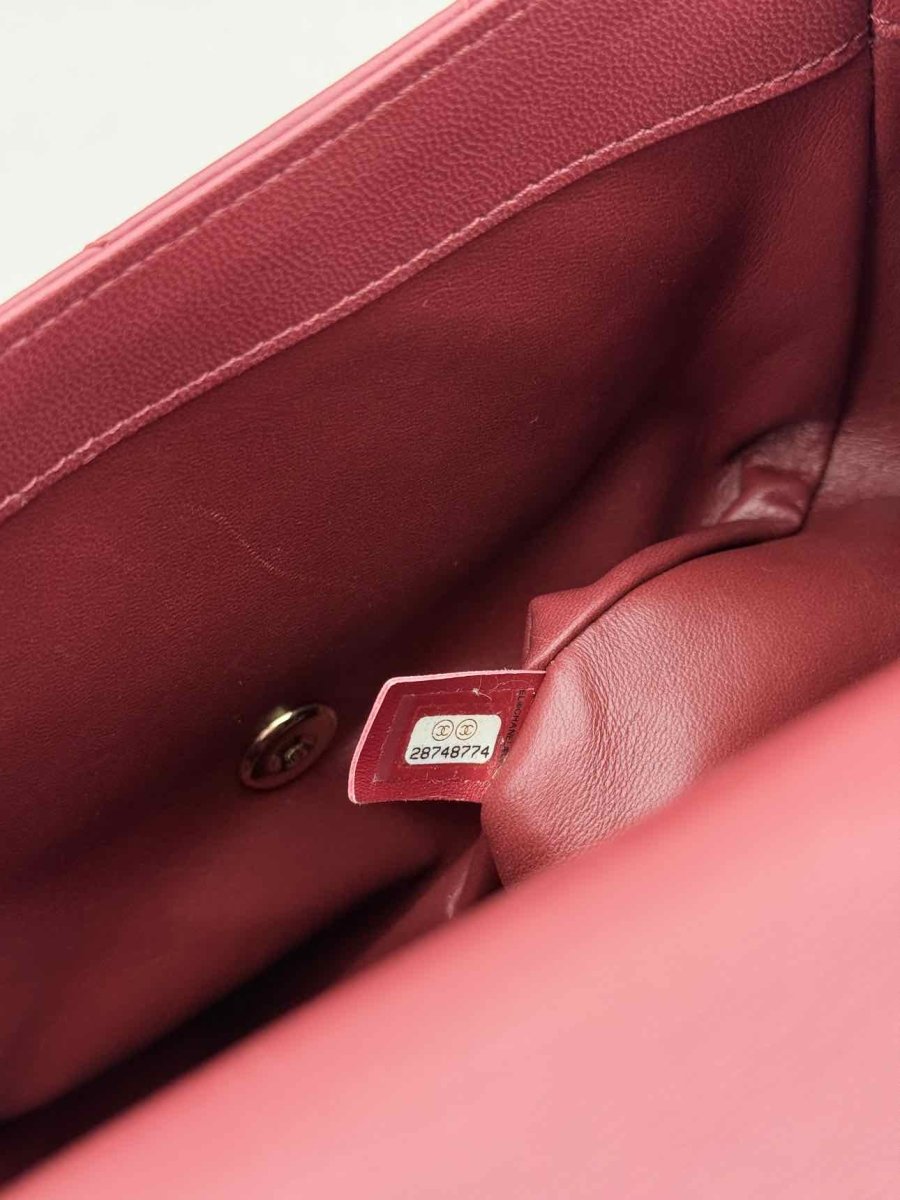 Pre - loved CHANEL Burgundy Quilted Backpack at Reems Closet