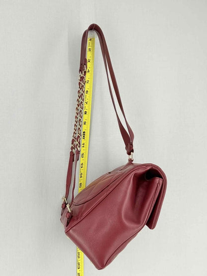 Pre - loved CHANEL Burgundy Quilted Backpack at Reems Closet